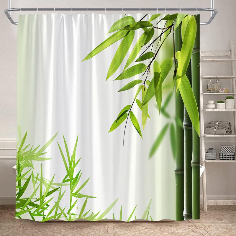 Zen Shower Curtain Natural Flowers Butterfly Grey Stone Reflection Spa Scenery Home Bathroom Decor Polyester Fabric Bath Curtain