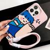 Painted Phone Case for iPhone 15 11 13 14 for 15 16 Pro Max 12 13 16 Pro Cute Fasion Funny Lanyard Phone Case Latest Top Selling Recommendations