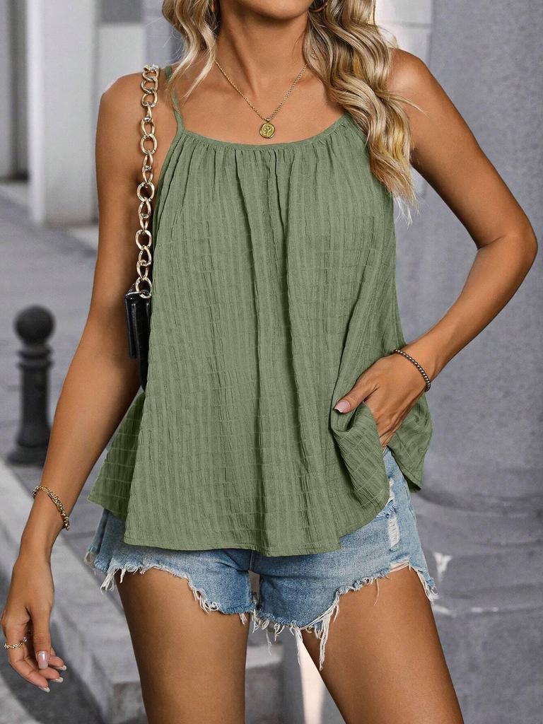 Women's 2024 Sleeveless Loose Pleated Camisole Top