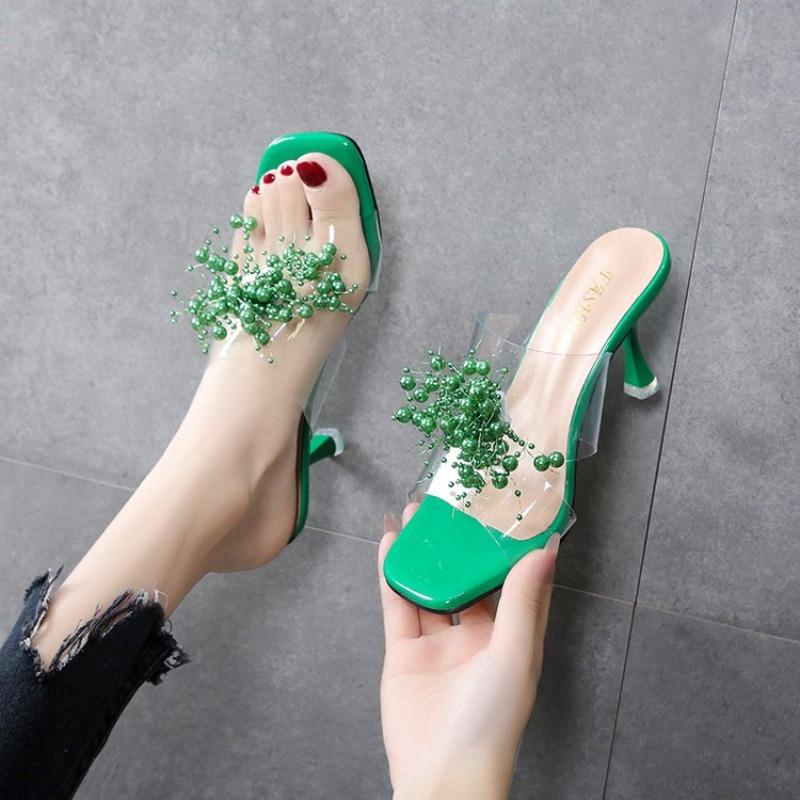 Pearl With Heel Slides Casual Shoes Wholesale H Sandal Summer 2026 New Style Original Women's Slippers and Ladies Sandals