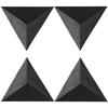 FOROOMACO Triangular Pyramid Ceiling Corner Trap 4 Pack Black
