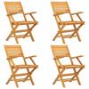 5 Piece Garden Dining Set Solid Teak Wood