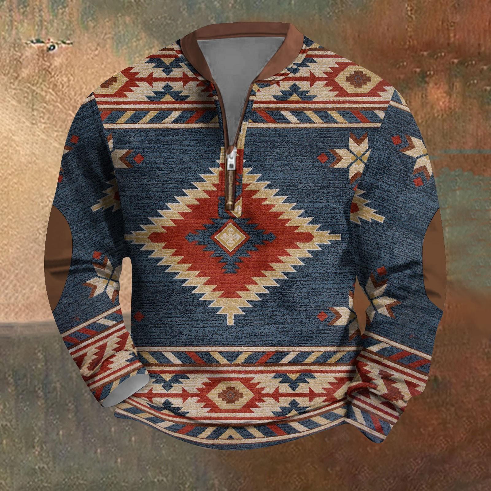 

Мужская повседневная толстовка в стиле ретро с градиентным принтом L