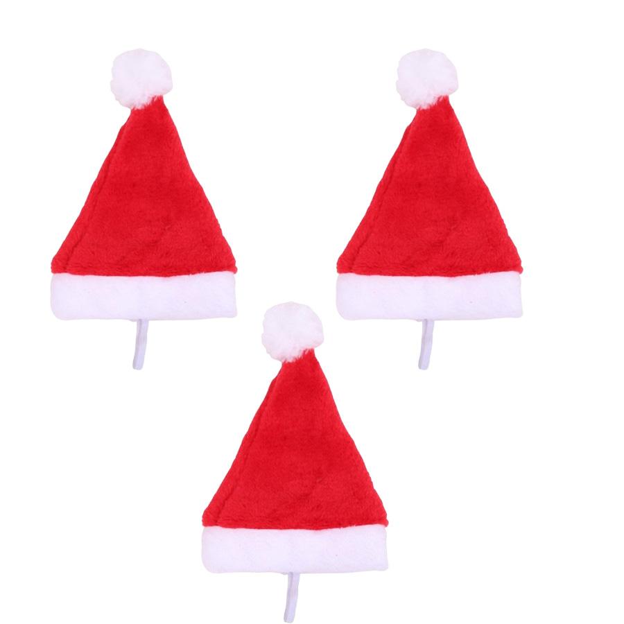1/3pcs-Pet Christmas hat pet cat dog Christmas hat plush Christmas hat headdress dog Cosplay clothing accessories