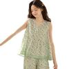 Pajamas women's 1011 new summer thin cute floral sleeveless can be worn outside women's short-sleeved loungewear set 19