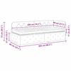 Corner Bed Frame Cream 80 X 200 Cm Velvet