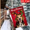 2D Flat, 2D Flat Christmas Beagle Garden Flag_3 (1)- Outdoor Garden Flag Double-sided Home Decoration Courtyard Decoration Outdoor Decoration Lawn Dec