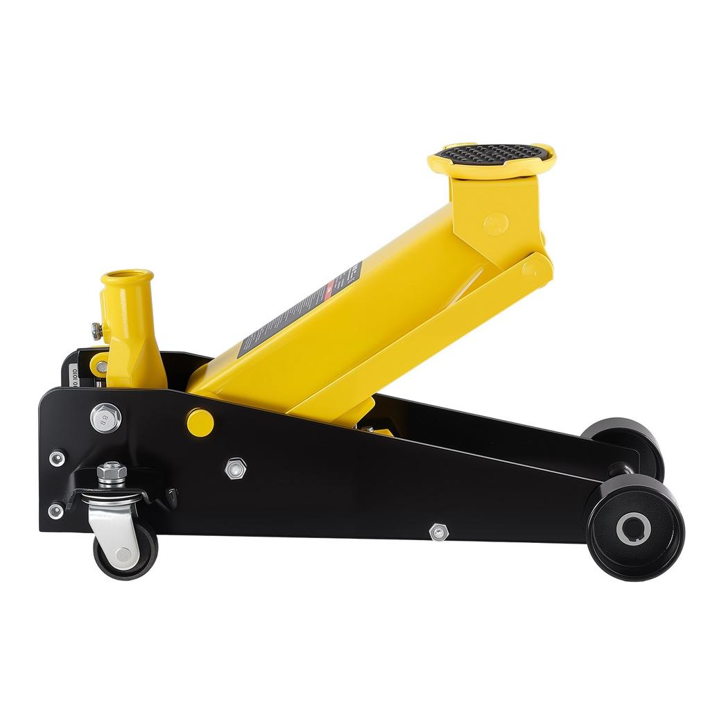 Low Profile Floor Jack, 3 Ton Capacity, Steel Racing Floor Jack with Single Piston Quick Lift Pump, Hydraulic Trolley Car Lift for Sports Cars,