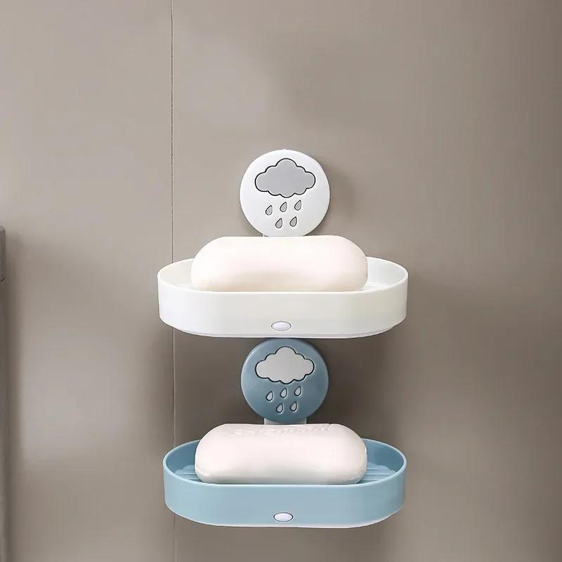 1 sztuk mydelniczka łazienka mydelniczka pod prysznic płytki prysznicowe pudełko do przechowywania mydła z odpływem naścienne samoprzylepne materiały z tworzyw sztucznych