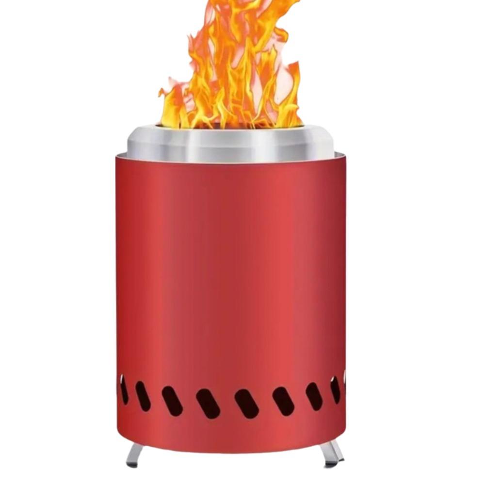 Anti-corrosive Camping Firewood Stove Stainless Steel Teapot Furance Practical Firepit Party