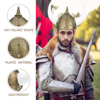 Vikingký rohový klobouk Helmy pro dospělé Pivo Maškaráda Dekor Plastový Býčí muž Kostým Ženy