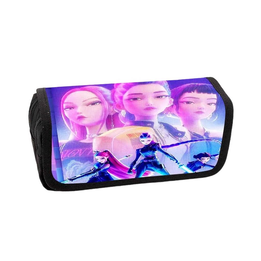 Pencil Case Pencil Case For Primary And Secondary School Students Water-Resistant Printed Cartoon Large Capacity Lid Pencil Case