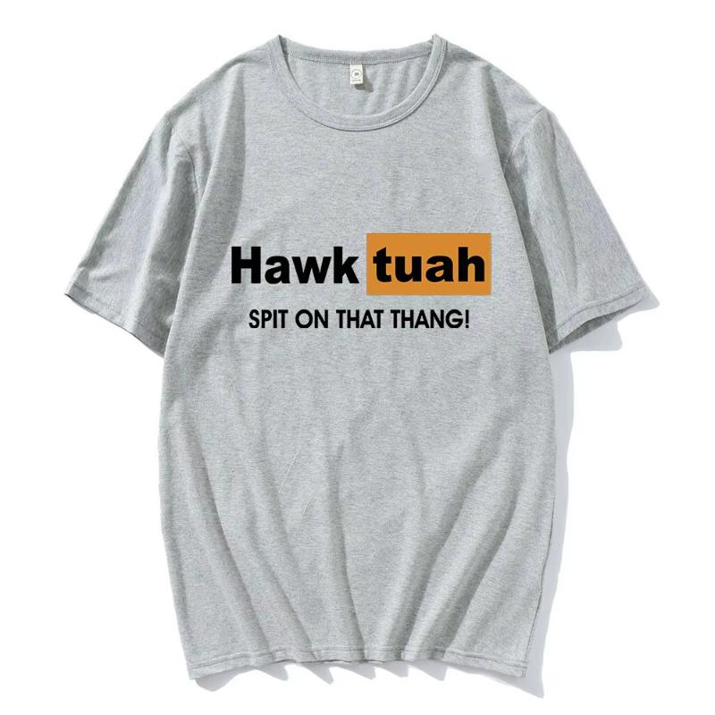 Hawk Tuah Spit on That Thing T Shirt Funny Meme Print T-shirt Men Women Casual Cotton Oversized Short Sleeve T-shirts Streetwear