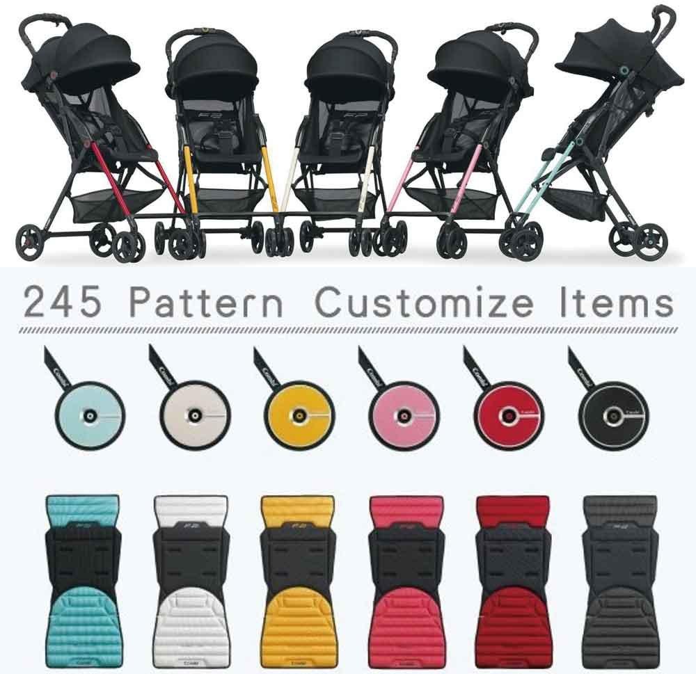 Combi Stroller F2 Wheel Cap Rose PI AB-240 Set, Pink,