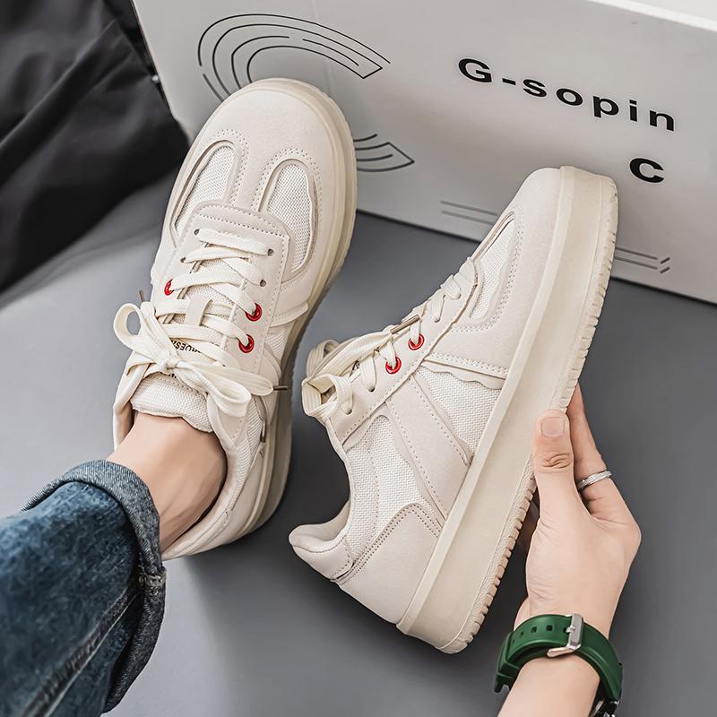 Fashion Street Vintage Sneakers Men Fashion Comfortable Suede Platform Men's Skateboard Shoes Trend Outdoor Casual Sports Shoes For Men