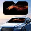 Fire Dragon Tattoo Sun Visor Foldable Universal Car Windshield Sun Shade UV Protection Heat Insulation Foldable Cover