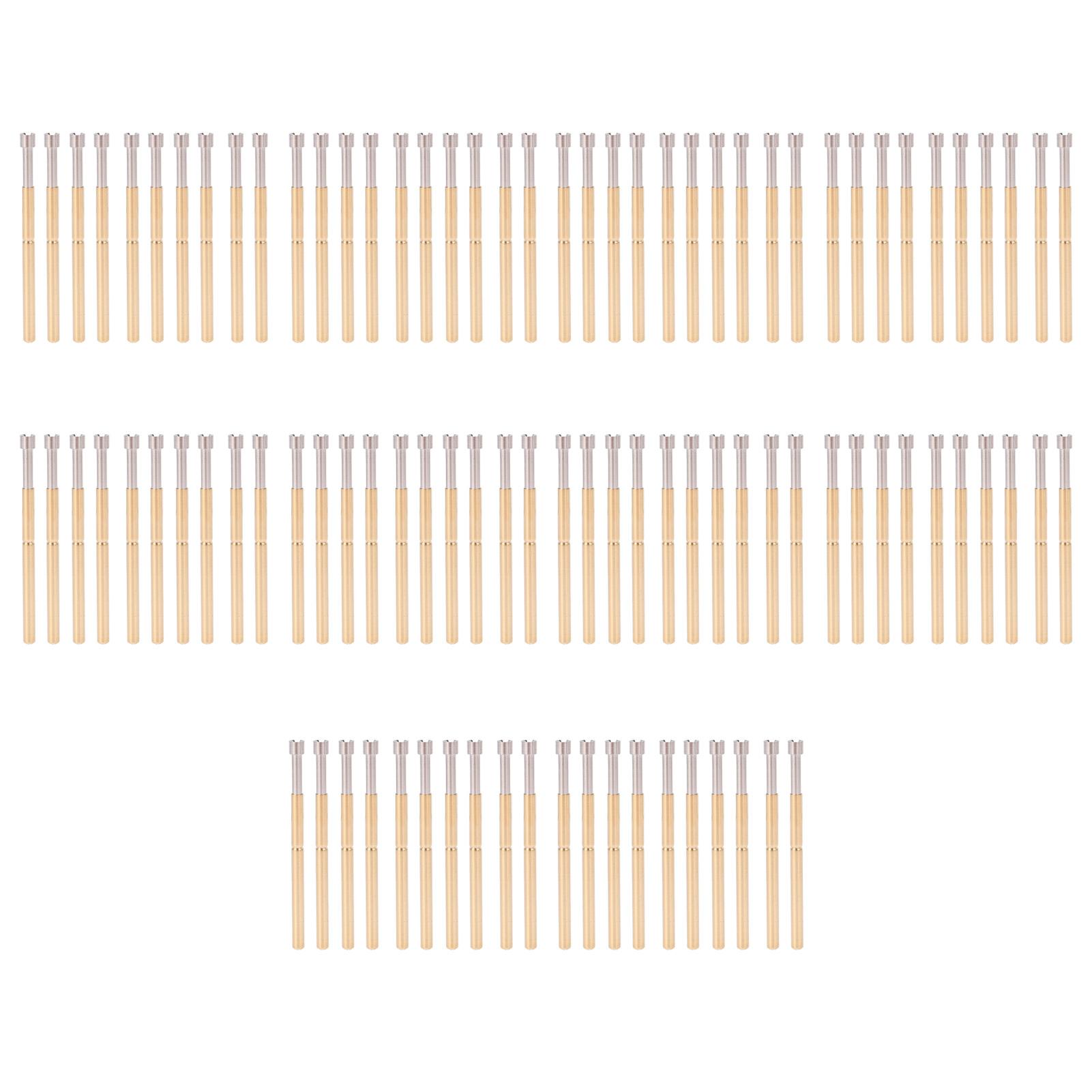 

100 шт. Пружинний випробувальний шпилька Pogo з увігнутою головкою, тип латуні, діаметр трубки 2,02 мм 0,1 дюйма