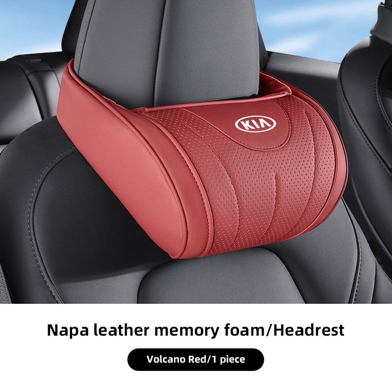 Auto Lendenstütze Nackenkissen Memory-Schaum Logo Kissen Für KIA EV6 Stinger RIO Sorento Picanto Ceed Borrego Syros K4 K5 K8 K9