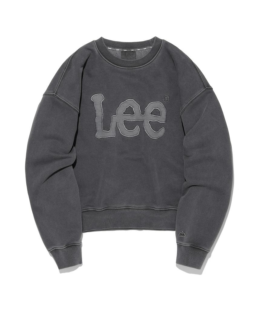 LEE Women Big Twitch Dyed Logo Sweatshirt Pigment Charcoal
