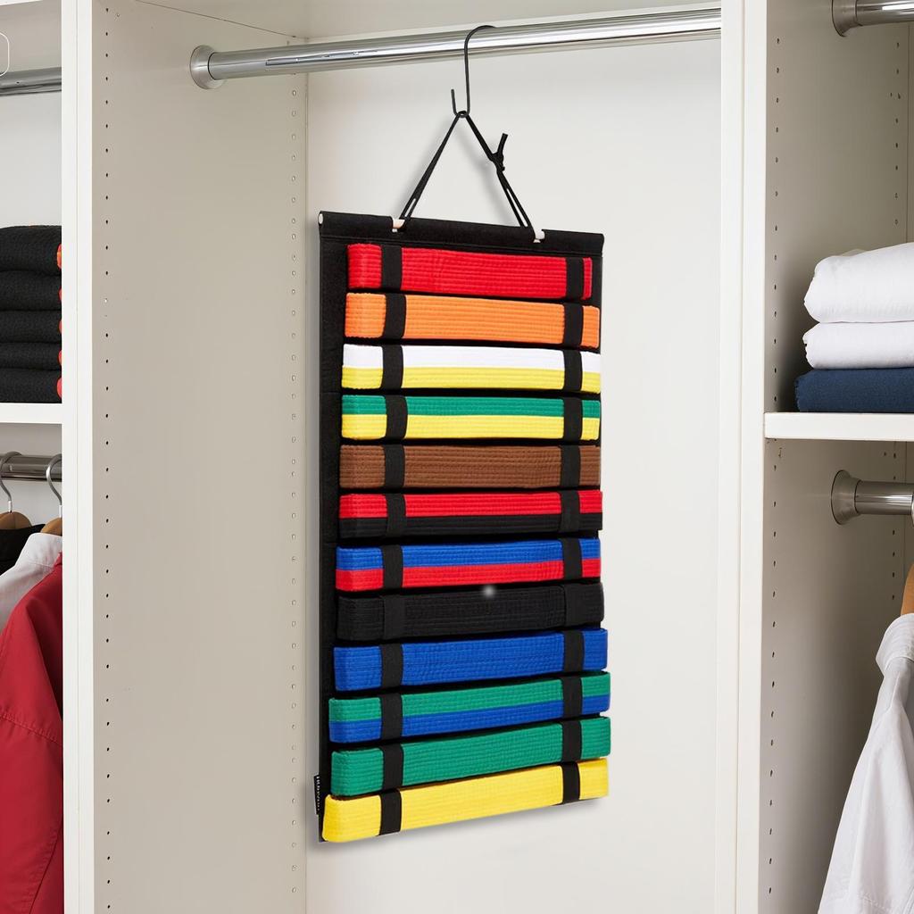 Taekwondo Belt Display Mounting Jiu Jitsu Display Rack Wall Mounted Belt Hanger Arts Belts Organizer Taekwondo Felt Holder