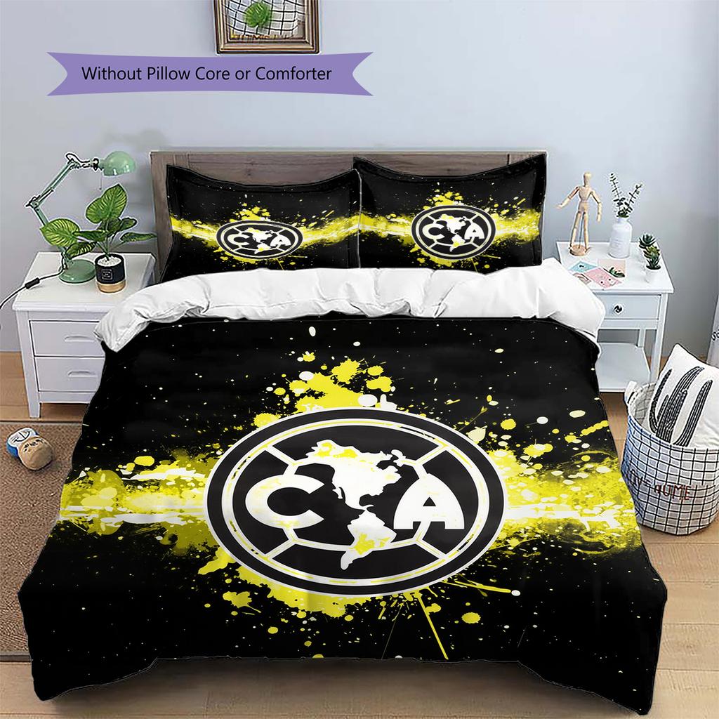 Club América Pattern Bedding Quilt Set Home Decoration Gift (1 * duvet cover + 2 * pillowcase without core)