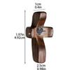 [Handheld Cross with Heart Cutout] Wooden Pocket Cross with Heart Cutout, Stress Relief Handheld Cross, Encouragement Gift for Comfort and Hope