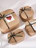 Square Kraft Paper Gift Box with Round Edges and Lid - Ideal for Souvenirs and Baking Gifts