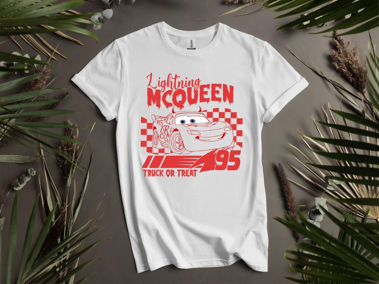 Lightning McQueen Truck Or Treat T-Shirt Mens Womens Tees Top T Shirt Mens Womens Tees Top Men Women Unisex Tshirt K921 S