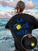 La Dolce Vita Women's T-Shirt Summer Holiday Lemon Harajuku Tee Short Sleeve Fashion Casual Top Streetwear Women's Clothing Tee