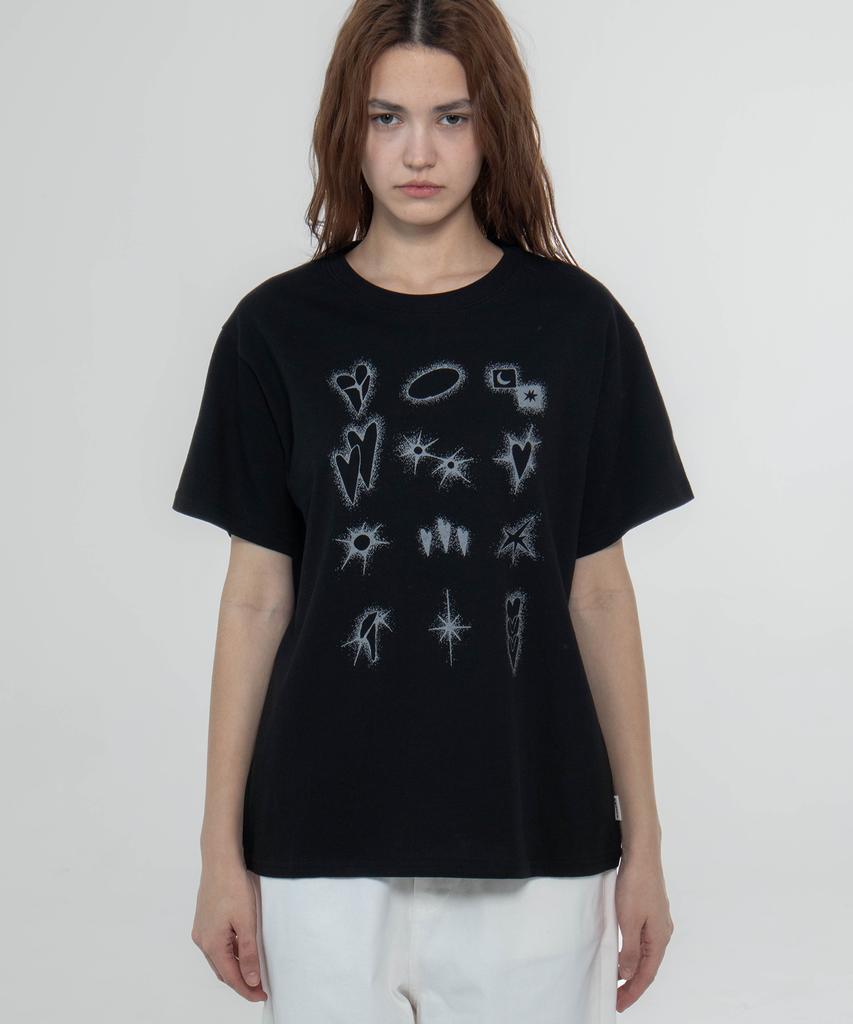 CHICKS Cosmic Love Short Sleeve T-Shirt Black