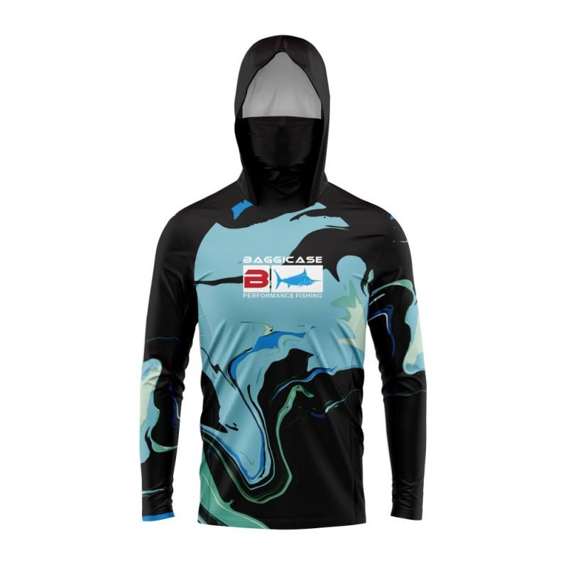 Men Women Quick Dry UV Protection Hooded Long Sleeve Fishing Shirt Outdoor Sports Cycling Lightweight UPF 50