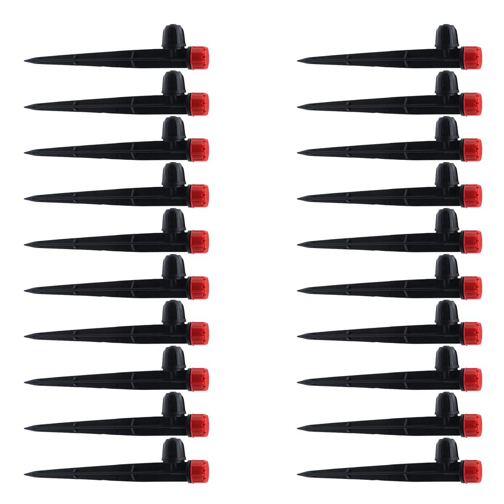 20Pcs Garden Water Sprinkler Spikes Base Adjustable 360 Degree Sprinkler Nozzle for Large Area Coverage Grass Irrigation