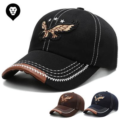 Herren Baseballmütze einfache Frühlings- und Herbstsommerpersönlichkeitstrend koreanische Version bestickter Adlerhut Jugend vielseitige Mütze