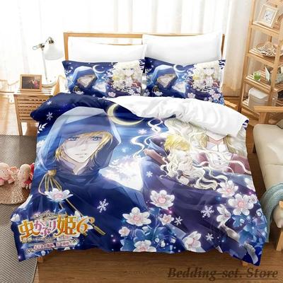 Comfortable Anime Print Bedding Set With Duvet Cover And Pillowcases Single Twin Full Queen King Sizes For Adults And Kids