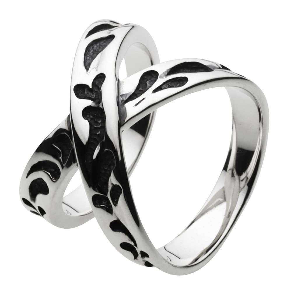 

Tribal Double Line Ring 925 Silver fr0198 15 [Figmart] [Silver Accessories] No.