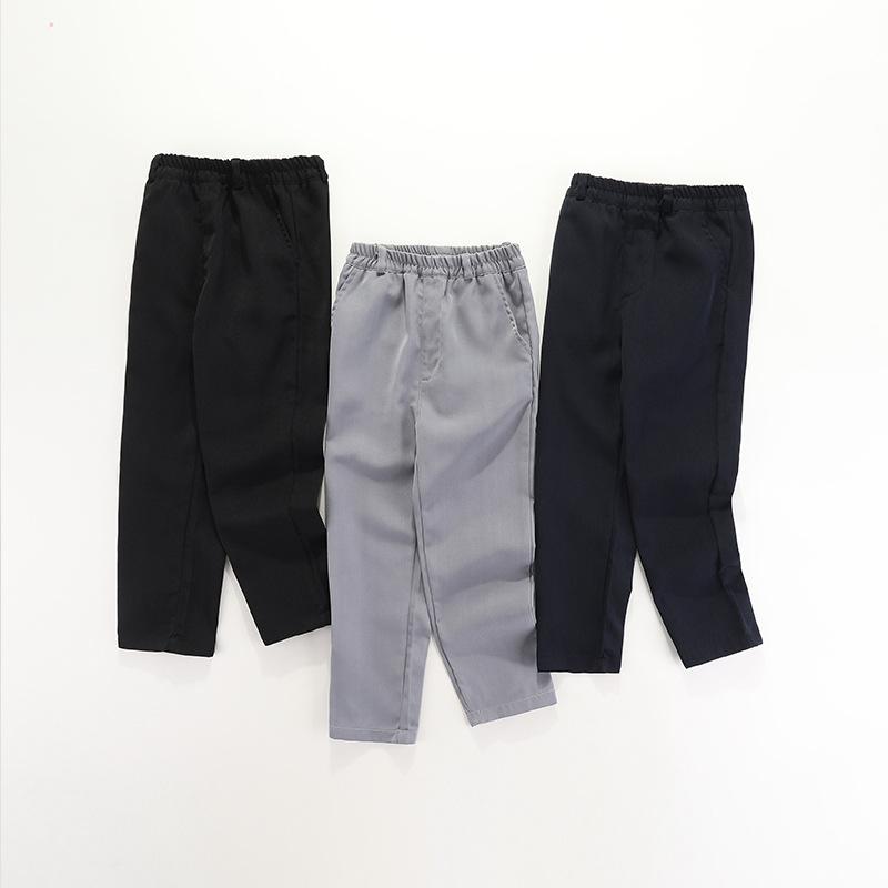 Kids Academy Style Solid Color Formal Suit Long Pants For Boys And Girls