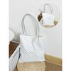 Spring New Korean Style Floral Double-Sided Shoulder Bag for Women Fresh Travel Canvas Tote Handbag