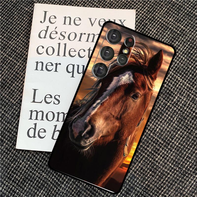 Running Horses Animal Case For Samsung Galaxy S25 Ultra S21 S22 S23 S24 Ultra S9 S10 S20 Plus S25 FE Back Cover
