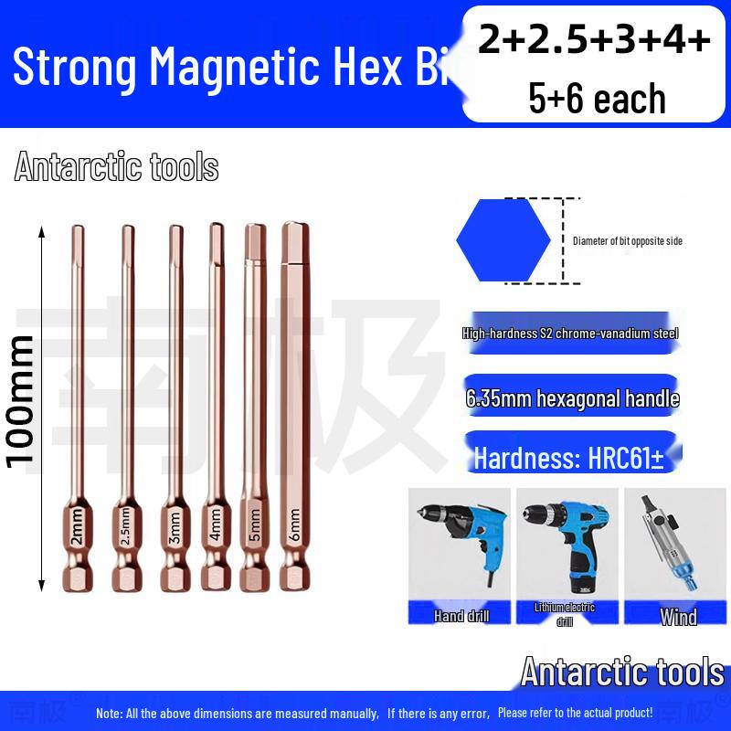 Industrial-Grade Strong Magnetic Hex Bit Extension for Electric & Pneumatic Screwdrivers and Drills