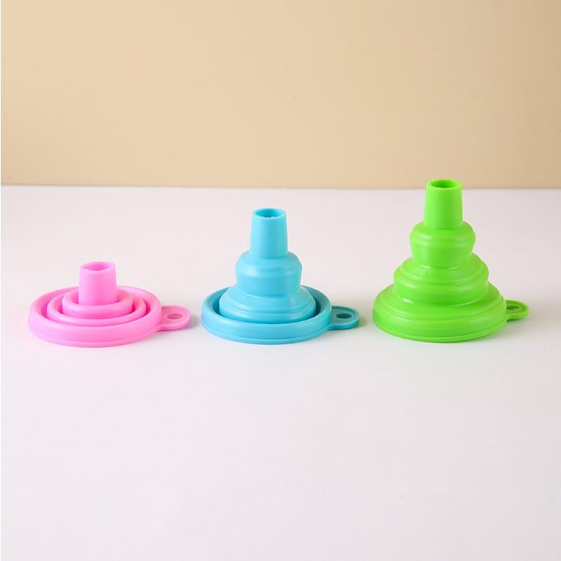 Folding Silicone Funnel with A Small Mouth Household Liquid Funnel Kitchenware Oil Dispenser Oil Funnel