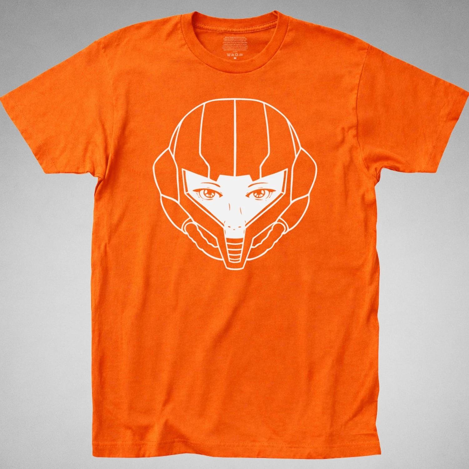 Samus Aran T SHIRT metroid nintendo super snes nes gamecube prime helmet switch L