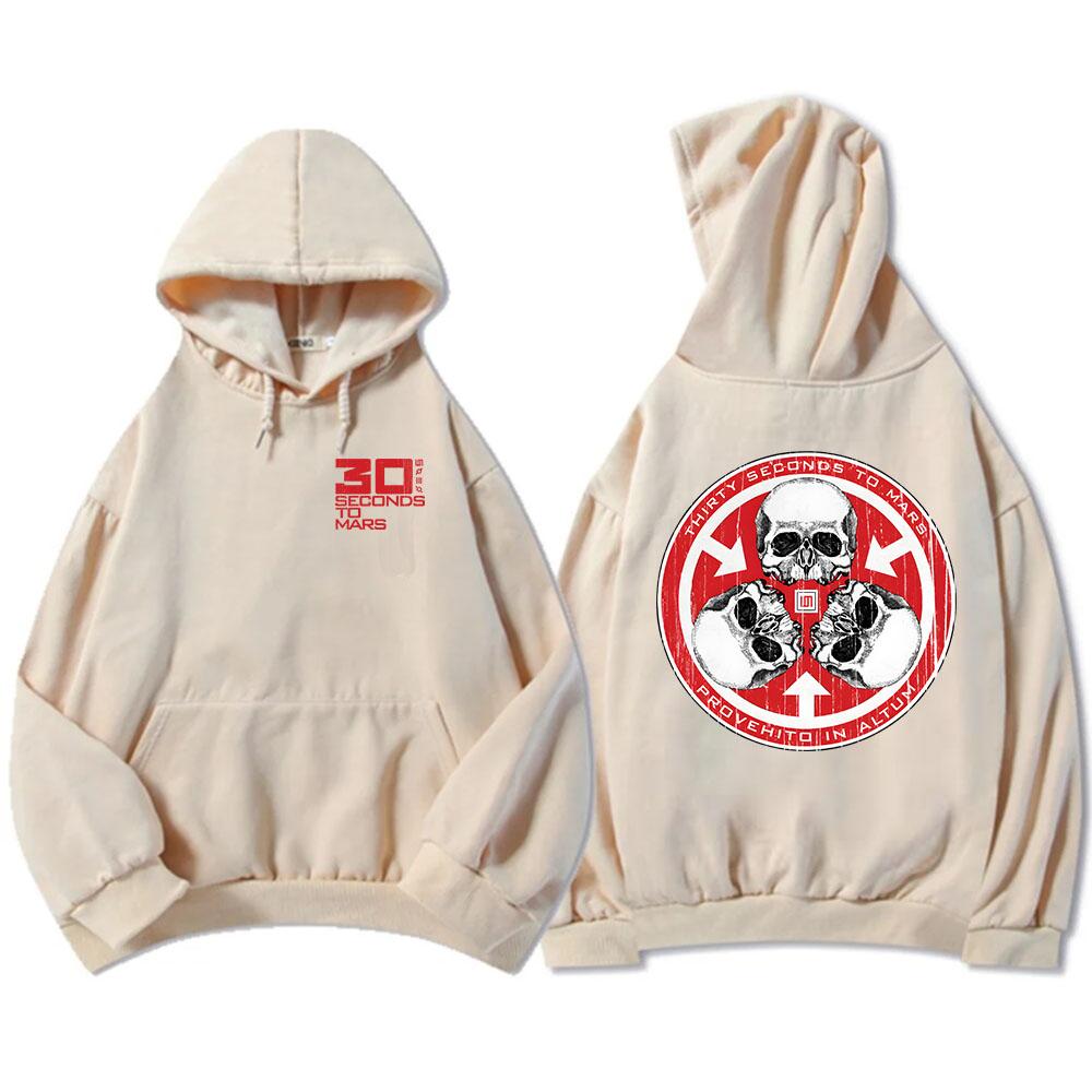 Thirty Seconds To Mars Hoodies Long Sleeve Fashion Hooded Sweatshirts Casual Rock Unisex Streetwear Mens