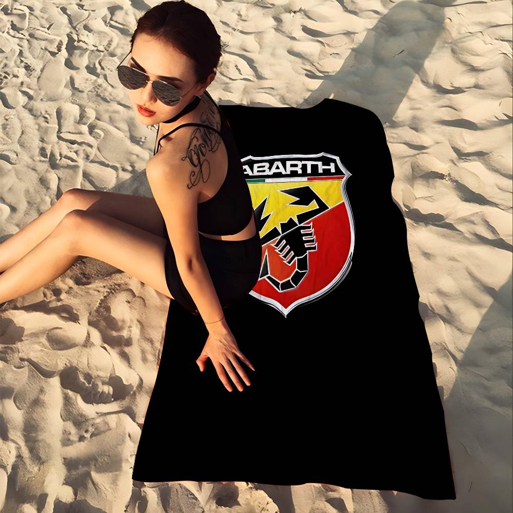 A-AbarthS-S LOGO Microfiber Beach Towel Absorbent Quick Dry Soft Yoga Swimming Resort Mountain Climbing Towel