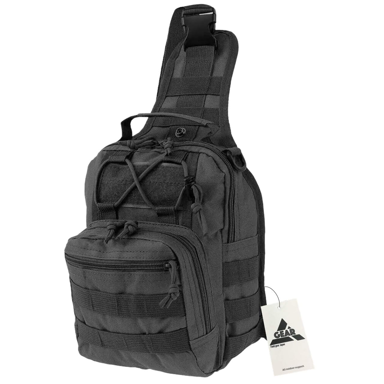 

Field gear Japan Tactical Body Military Messenger and Made of 1000D Nylon Bag, One-Shoulder Bag, Ultra-Lightweight, Water-Repellent Splash-Resistant, чорний