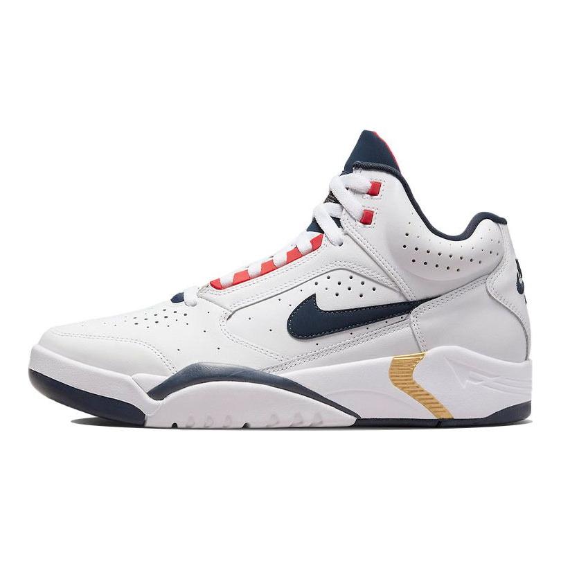 Nike Air Flight Lite Mid Olympic סניקרס לגברים לבן אוניברסיטה-אדום מתכתי-זהב DJ2518-102