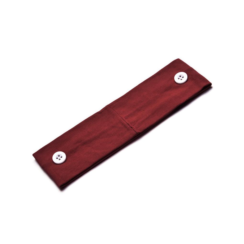 Button Headband Holder Solid Good Elasticity Relieve Ear Pain Good Fixation Sport Scarf Classic Headcloth Sweat Absorption Men