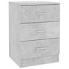 Nightstand Concrete Gray 38 X 35 X 56 Cm Particleboard