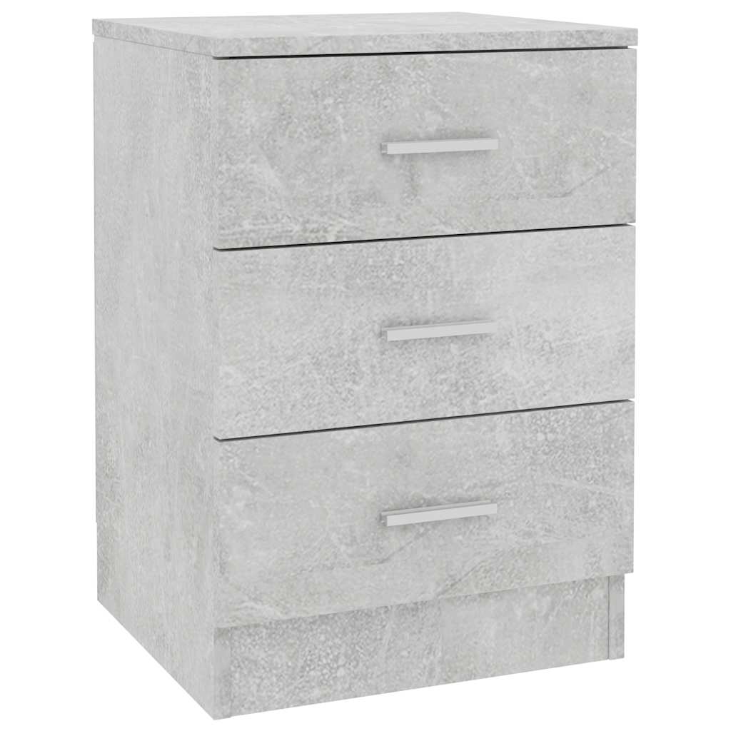 Nightstand Concrete Gray 38 X 35 X 56 Cm Particleboard