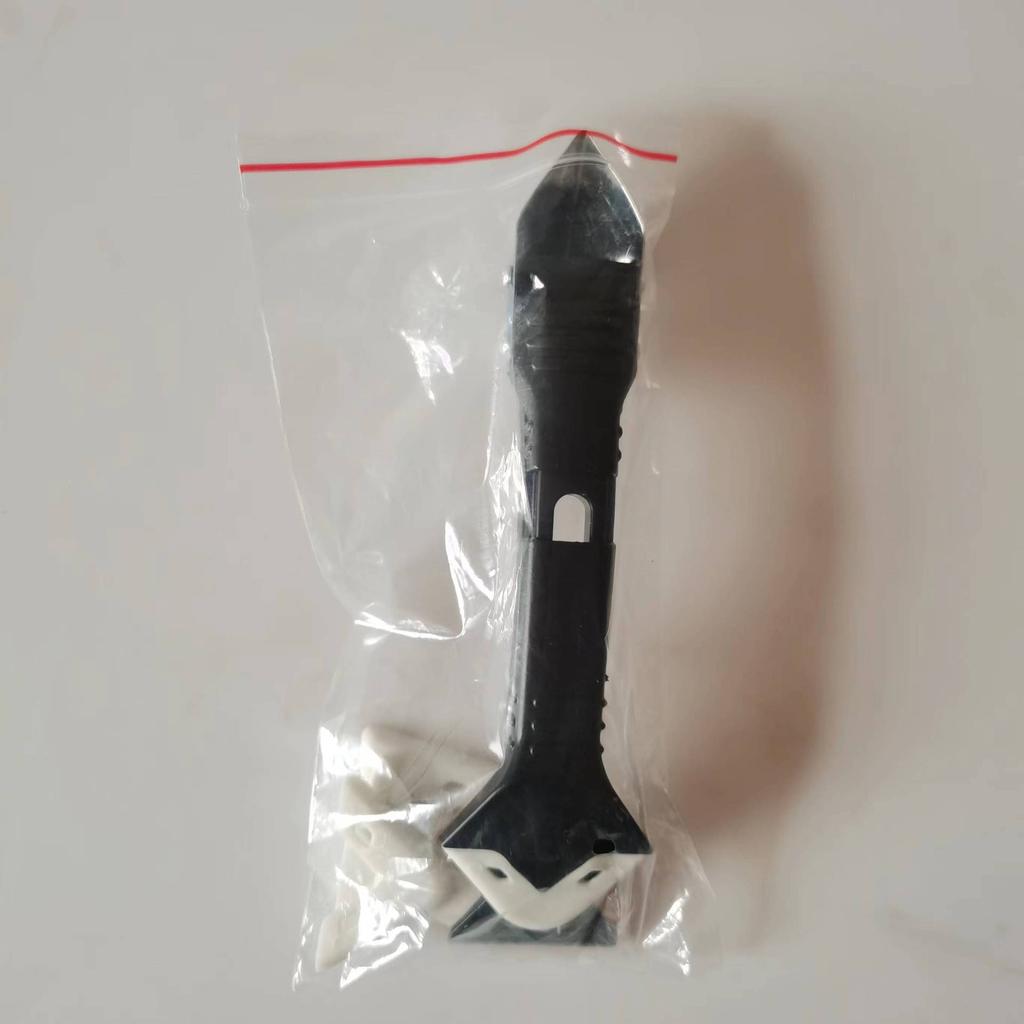 3-in-1 Silicone Caulking Tool with Stainless Steel Head Sealant Cleaner Grout Scraper for Kitchen, Bathroom, and Windows