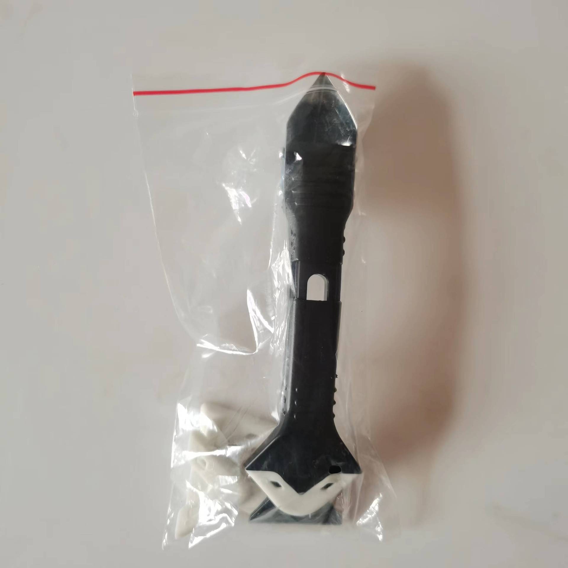 

Инструмент для силиконовой затирки 3-в-1 с головкой из нержавеющей стали, очиститель герметика, скребок для затирки для кухни, ванной комнаты и окон Opp bag